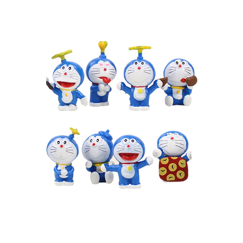 8 шт./лот аниме Doreamon Фигурки игрушки Дораэмон с будущими инструментами модели