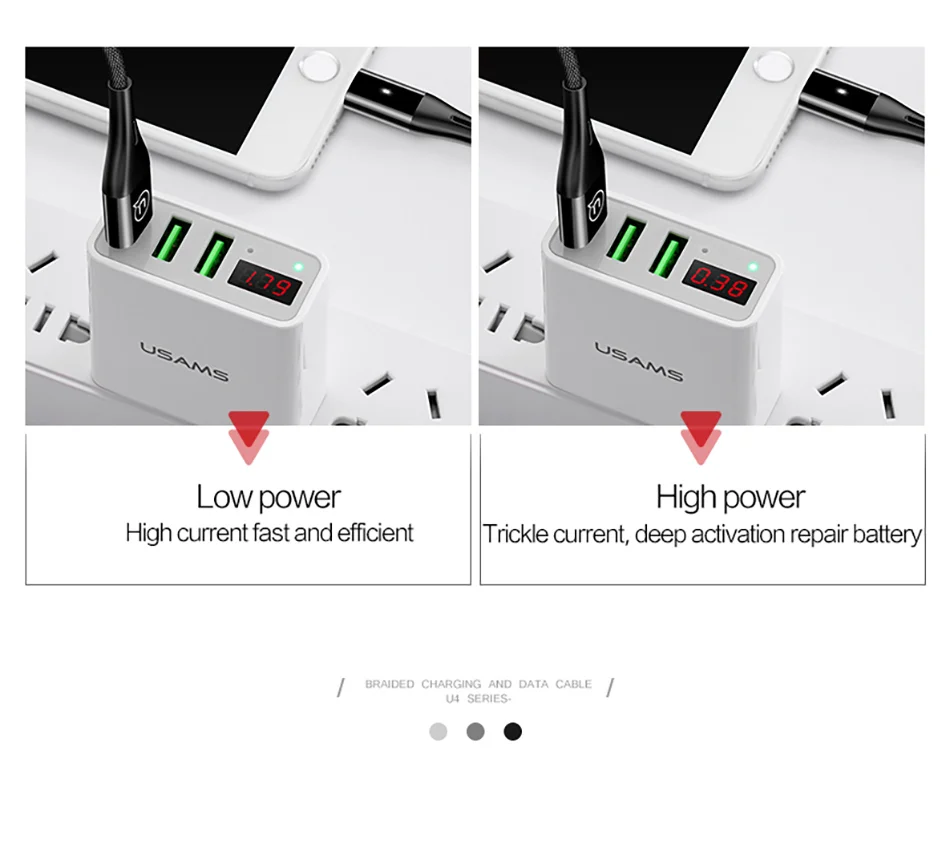 USB кабель для светильник ing USAMS Быстрая зарядка для iPhone кабель светодиодный светильник USB кабель для синхронизации данных для iPhone X 8 7 6 6S Plus 5 5C 5S SE