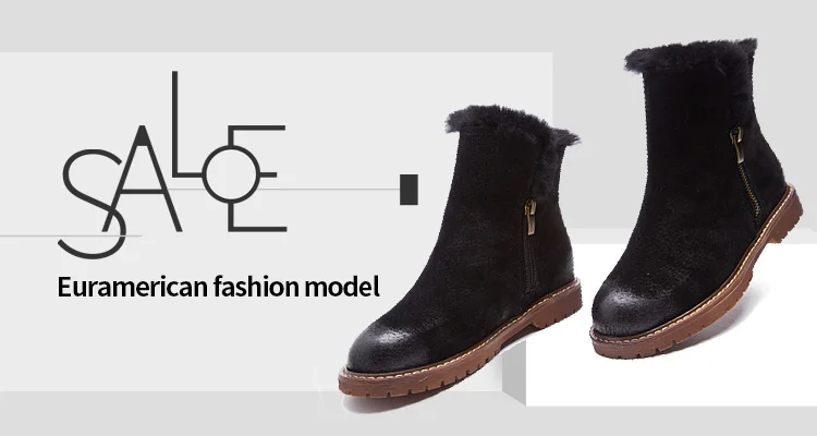 BIMUDUIYU; женские зимние ботинки; Новое поступление; зимние ботинки из натуральной кожи; Теплые ботильоны из свиной замши, плюшевый кашемир; повседневная обувь на плоской подошве