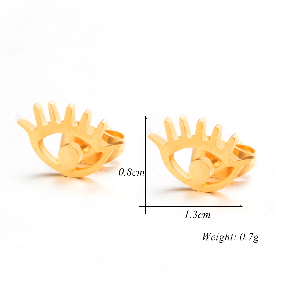 Новинка мини-серьги из нержавеющей стали ювелирные изделия для ушей милые глаза