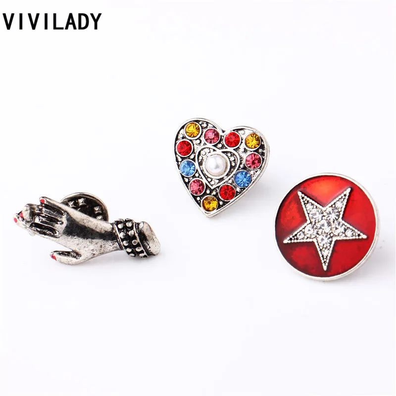 VIVILADY Горячая Античная рука с сигаретой Сердце Звезда Кристалл иммитация