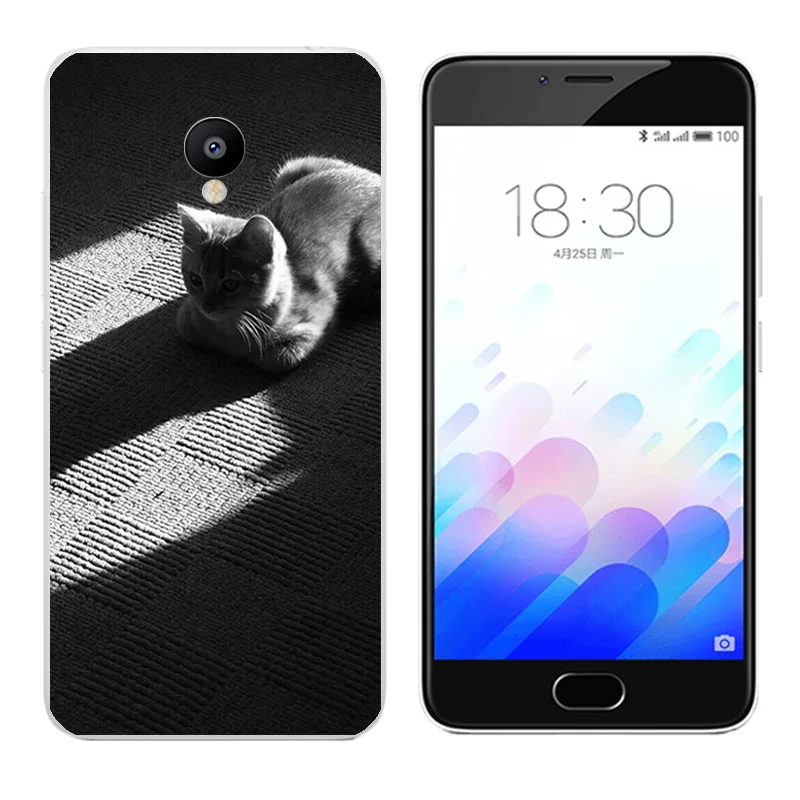 Soft Silicone TPU Shell for Meizu M3 M3s M3S Mini Case Mammal Printing Back Cover Black Matte Slim Phone Cases |