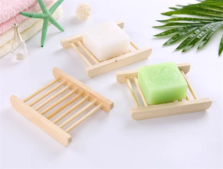 Cute Wood Soap Dish Tray Holder Soap Holder Bathroom Storage Shower Plate Storage Organizer