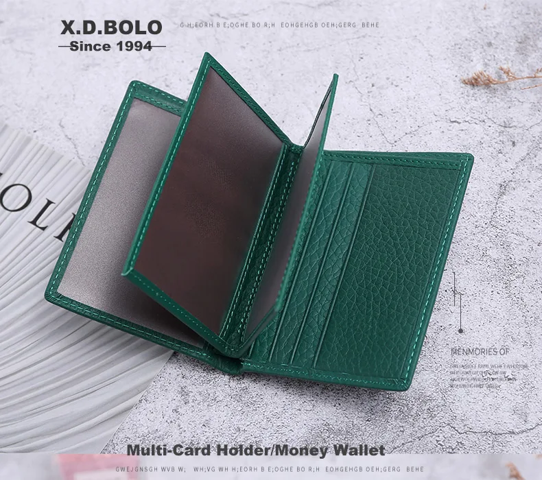 X. D. BOLO, Женский кошелек из натуральной кожи, держатель для кредитных карт, Мини тонкие кошельки, держатели для карт и удостоверений, для женщин, бизнес, держатель для кредитных карт