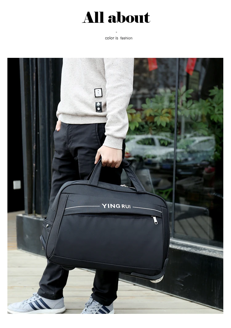 Чемодан на колесах дорожная сумка спортивная сумка сумка дорожная Holdall дополнительная большая дорожная сумка, легкая Средняя сумка с колесиками-выходные сумка с колесиками 65л большая емкость