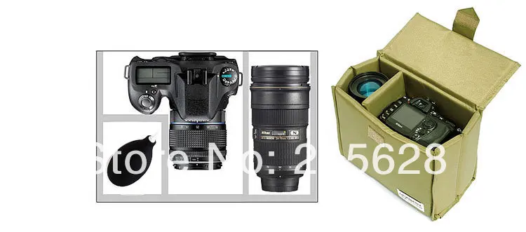 Универсальный складной мягкий чехол с разделением для DSLR камеры зеркальной