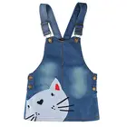 Милое летнее платье для малышей с рисунком кота джинсовое платье на подтяжках для маленьких девочек одежда без рукавов для маленьких девочек мини-платье популярный Сарафан