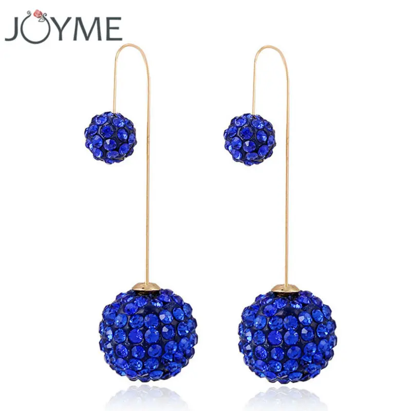 Шамбала серьги с бусинами двойной жемчуг золотые Подвесные серьги-капли