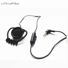 Linhuipad 1-Bud Hook Earbud, наушники для экскурсионной системы, 3,5 мм, односторонние наушники с микрофоном 400 шт.лот