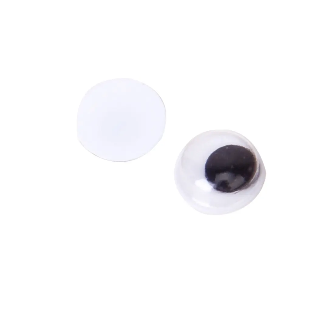 100Pcs Round Moving Movable Wiggly Wiggle Craft Eyes Glue On Sticker 10mm | Игрушки и хобби