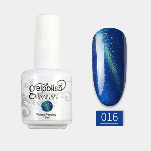 15 мл Nail Art Vernis Полупостоянный замачиваемый фиолетовый кошачий глаз Магнитный Гель-лак Светодиодный УФ-гель для ногтей магнитный гель синий желтый - Цвет: 016