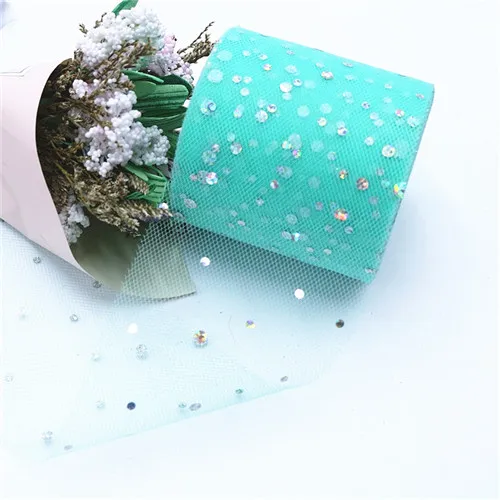 Tiffany Blue Тюль в рулоне 6,5 см, 25 ярд, блестящая юбка-пачка из органзы, кружево для поделок, для вечеринки в честь Дня рождения, свадебные украшения - Цвет: Tiffany Blue