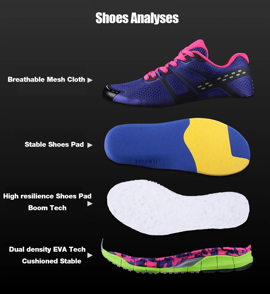 Bmai человек амортизацию Кроссовки для бега Нескользящая Zapatos de Hombre женщина