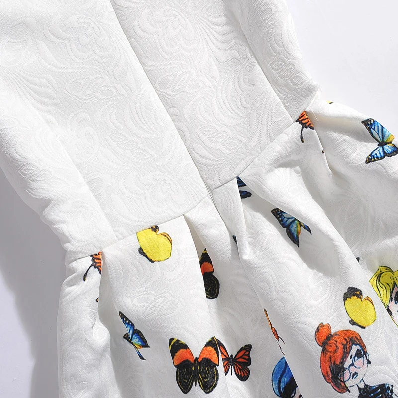 2018 Summer Girls Dress Butterfly Floral Flower Dresses for Designer Sleeveless Formal Party Birthday Kids Vestido | Детская одежда и