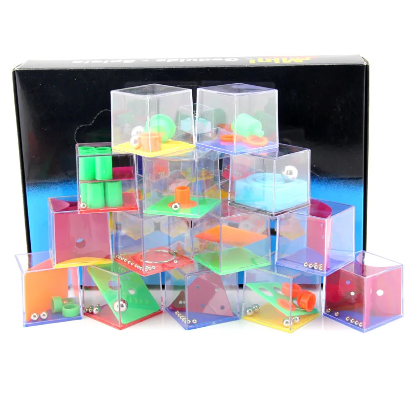 

24Pcs Mini Maze Brain Teaser Cube Labyrinth Board Handheld Puzzle Game Educational Puzzle Early Learning Education Toys For Kid