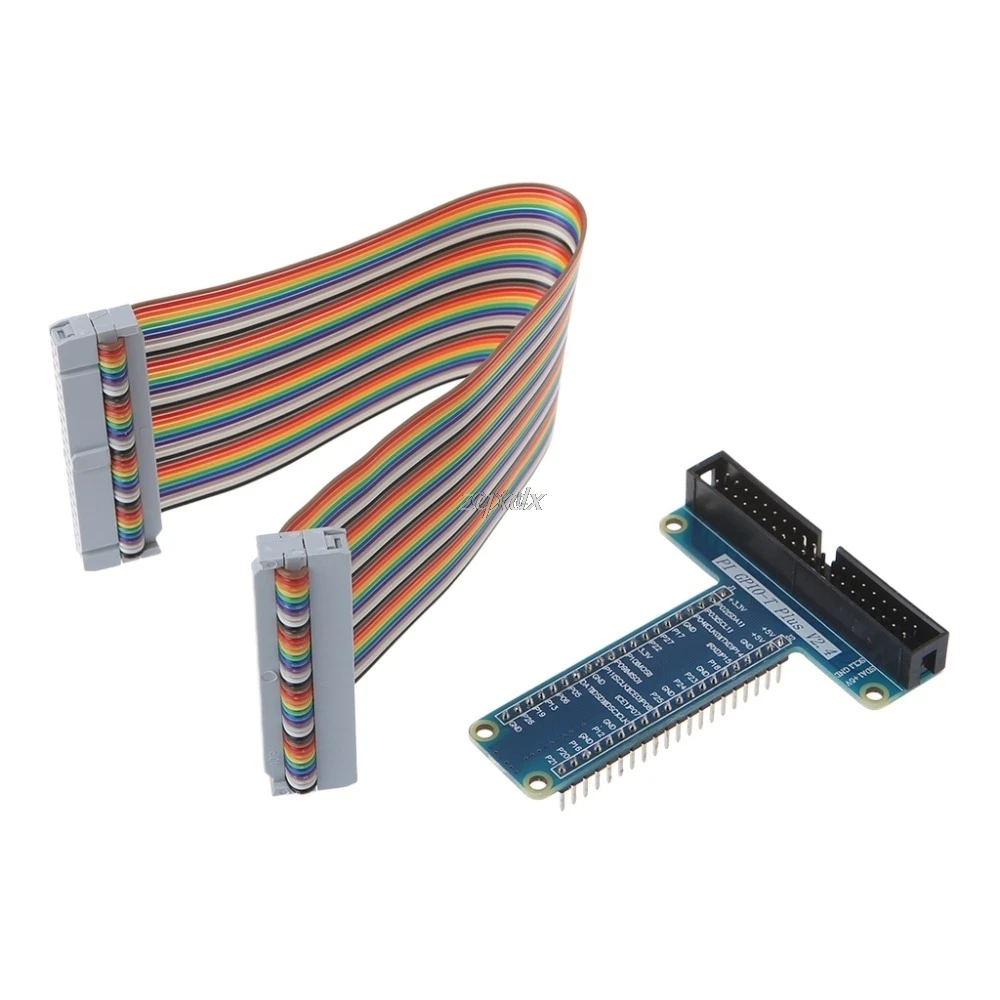 Фото 40 контактный Удлинительный адаптер кабель GPIO для Raspberry Pi 3 2 Model B + Прямая