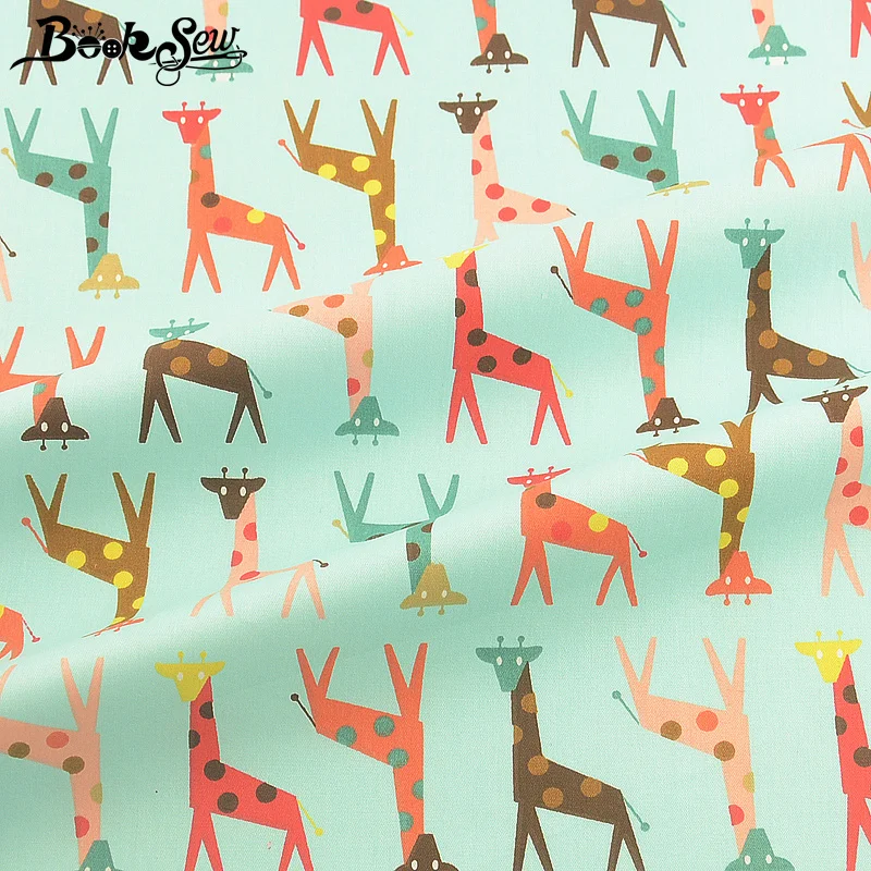 Booksew 100% хлопок Twill детский тканевый метр животные Сделай Сам Лоскутное шитье