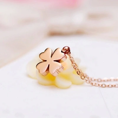 Современное стильное ожерелье YUN RUO в виде четырехлистного клевера Женские