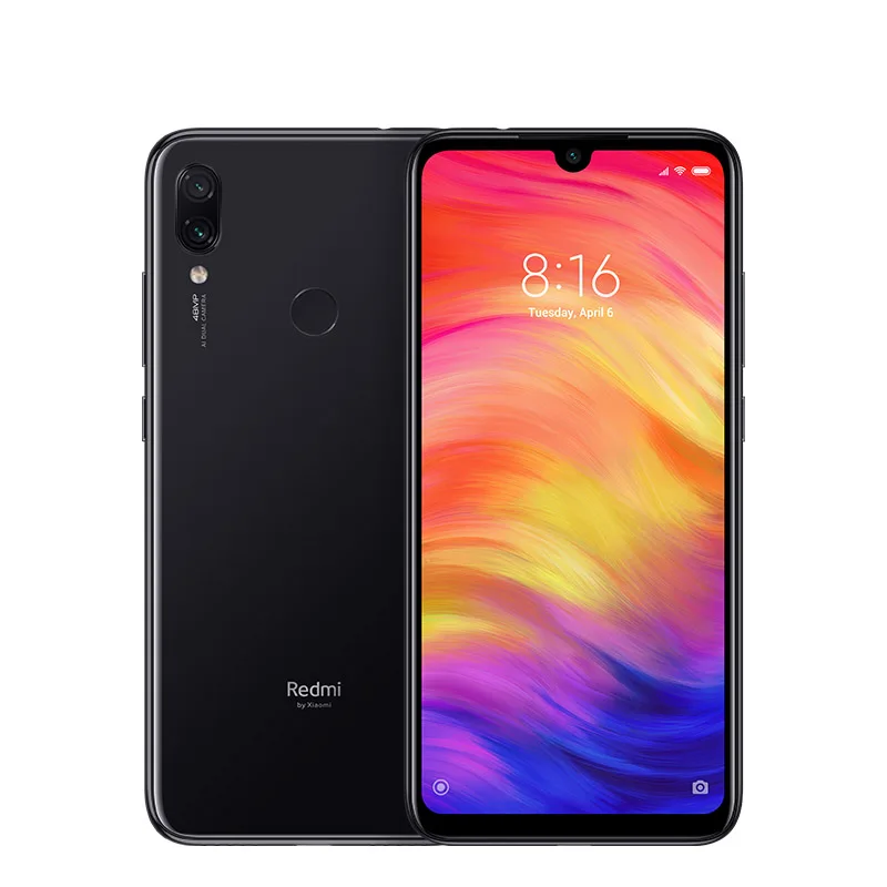 Черный Официальный процессор Xiaomi Redmi Note 7 Pro 6 ГБ ОЗУ 128 Гб ПЗУ Восьмиядерный процессор 48MP IMX586 камера 4000 мАч смартфон - Цвет: Черный