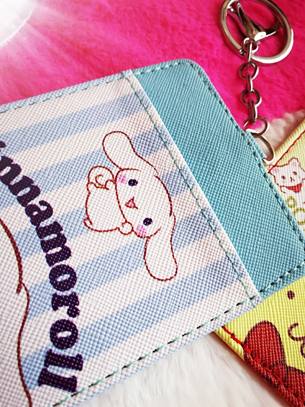 Ivyye 1 шт. Cinnamoroll Pom Purin аниме, плюшевая держатель для карт из искусственной кожи с отделением для кредитных сумки монета автобус Чехол-портмоне с отделением для карт для маленьких девочек подарки на