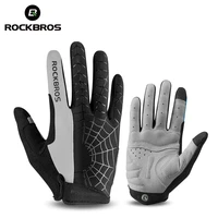 rockbros autumn windproof full finger gloves touch screen sport gloves road mtb mountain motorcycle bicycle cycling clothing