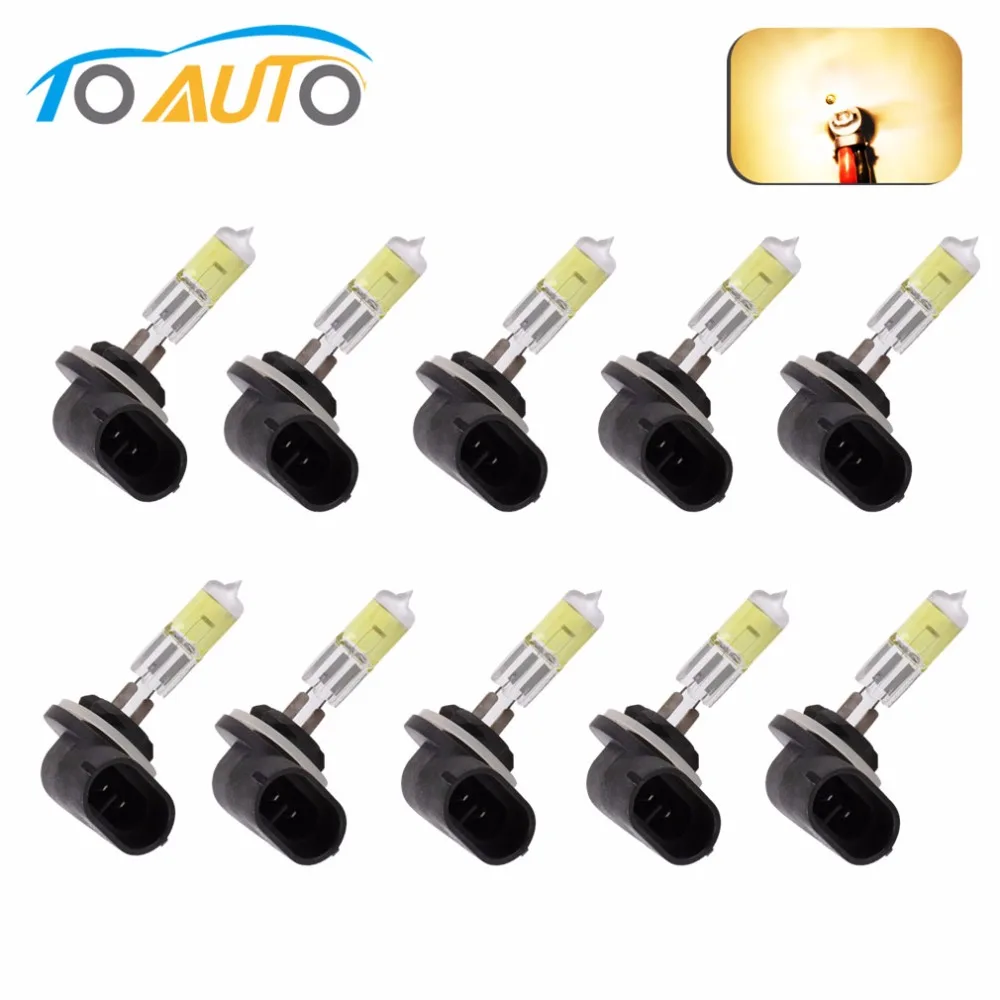 

10 шт. 881 894 H27 галогенные лампы 27 Вт Противотуманные фары 12 В автомобисветильник ильник Желтый янтарь