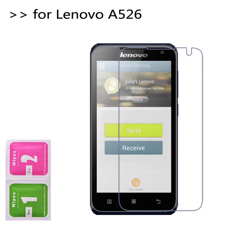 2 предмета в комплекте для lenovo A526 ультра прозрачный ТПУ Мягкая нано