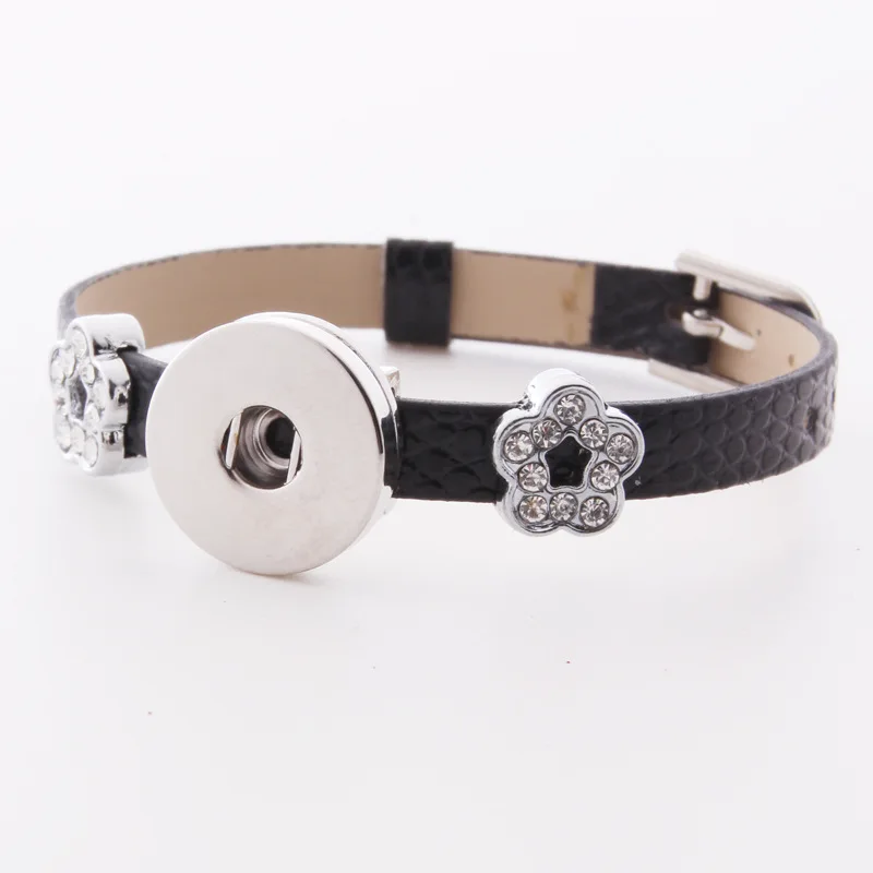 Браслеты из искусственной кожи для мужчин и женщин металлические застежки