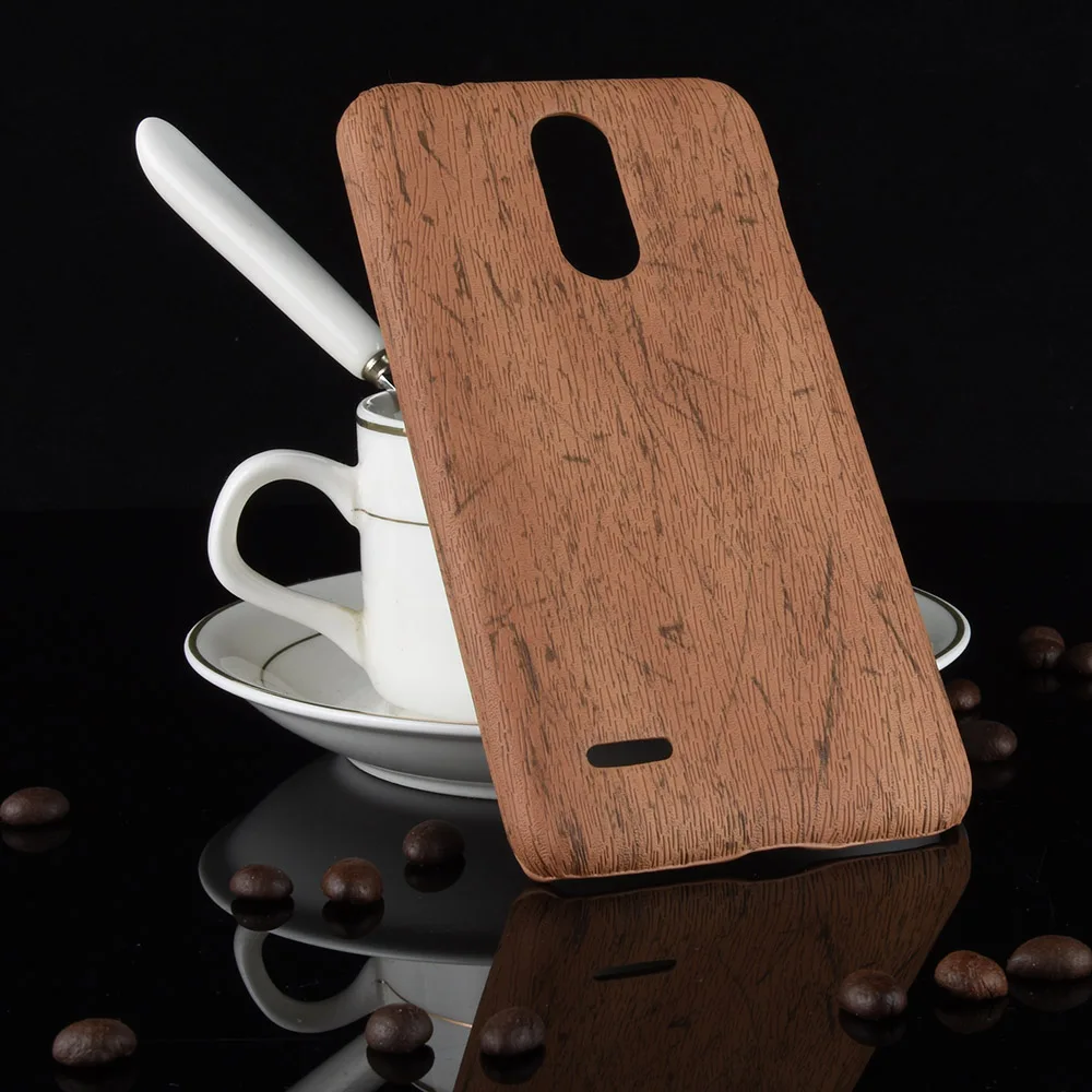 For LG K8 2018 Case Hard PC Leather Retro Wood Grain Phone Aristo 2 Tribute Dynasty Zone 4 Fortune X210 |