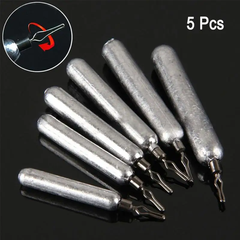 5 шт. рыболовный грузик из свинца тапочки материала на Rig 360 градусов вращающийся