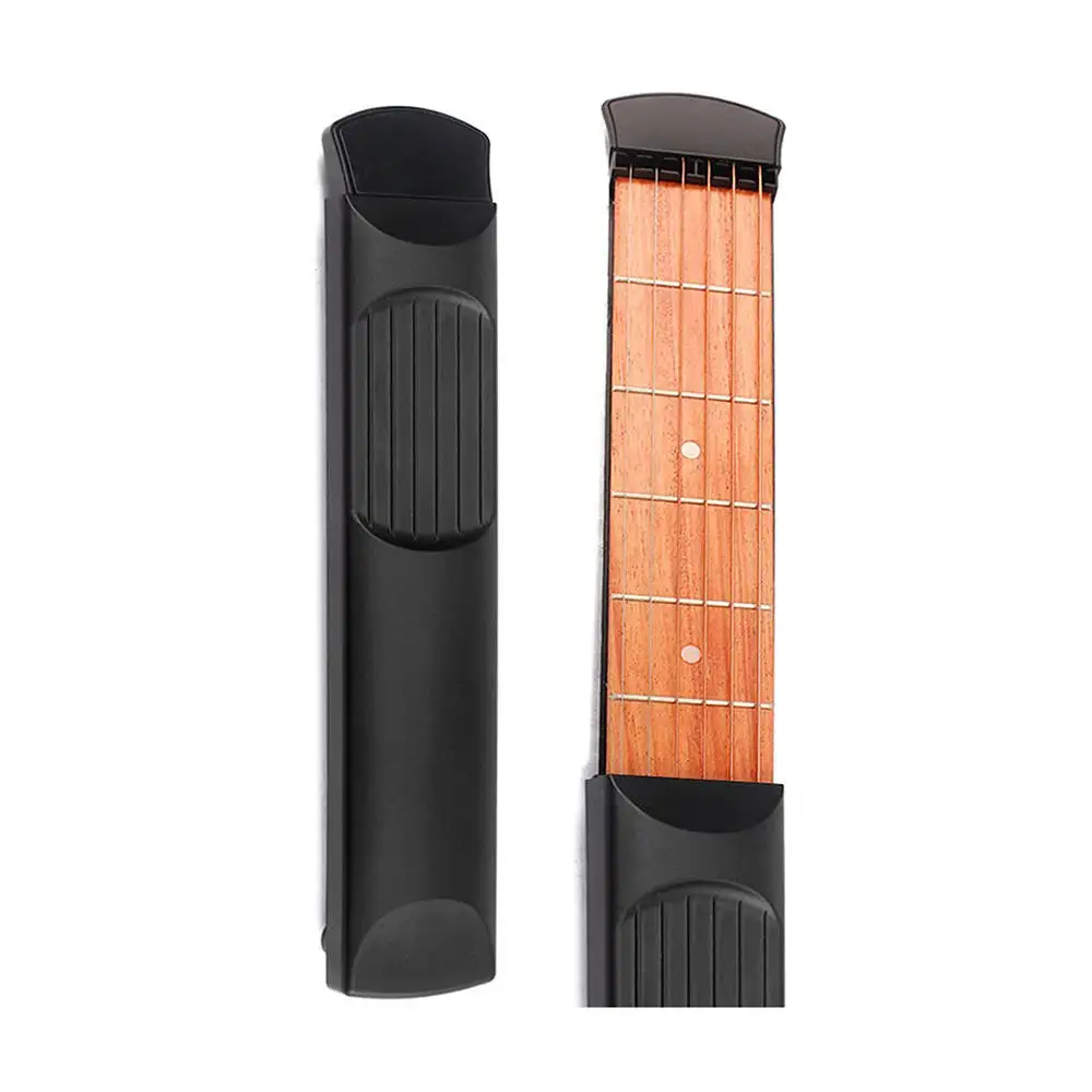 

Portable Pocket Guitar Model Wooden Practice 6 Strings Guitar Finger Chord Conversion Train Tool for Beginners