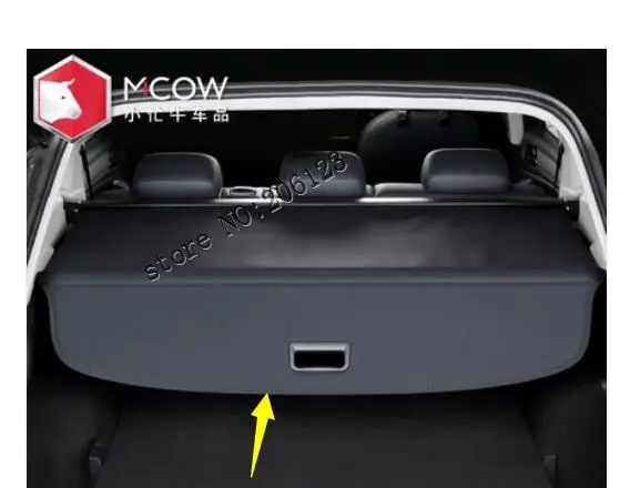 За полкой автомобильный стиль для 2019Tiguan черная крышка багажника материал занавески задние шторы раздвижные прокладки задние стойки
