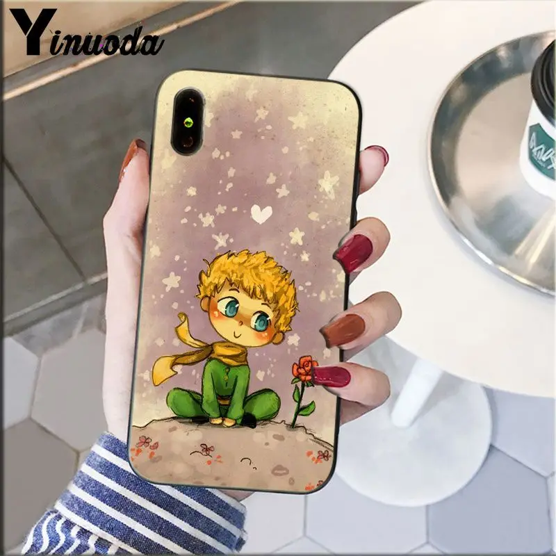 Yinuoda Милый Маленький принц лиса слон Роза узор сотовый Чехол для телефона для Apple iPhone 8 7 6 6S Plus X XS MAX 5 5S SE XR крышка