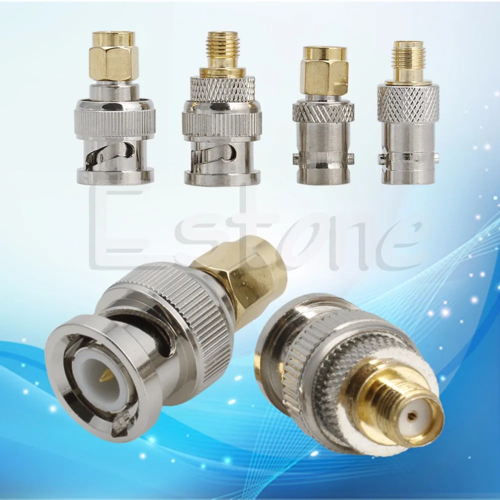 

4PCS BNC To SMA Type Male Female RF Converter Test Adapter Kit Connector Set L15