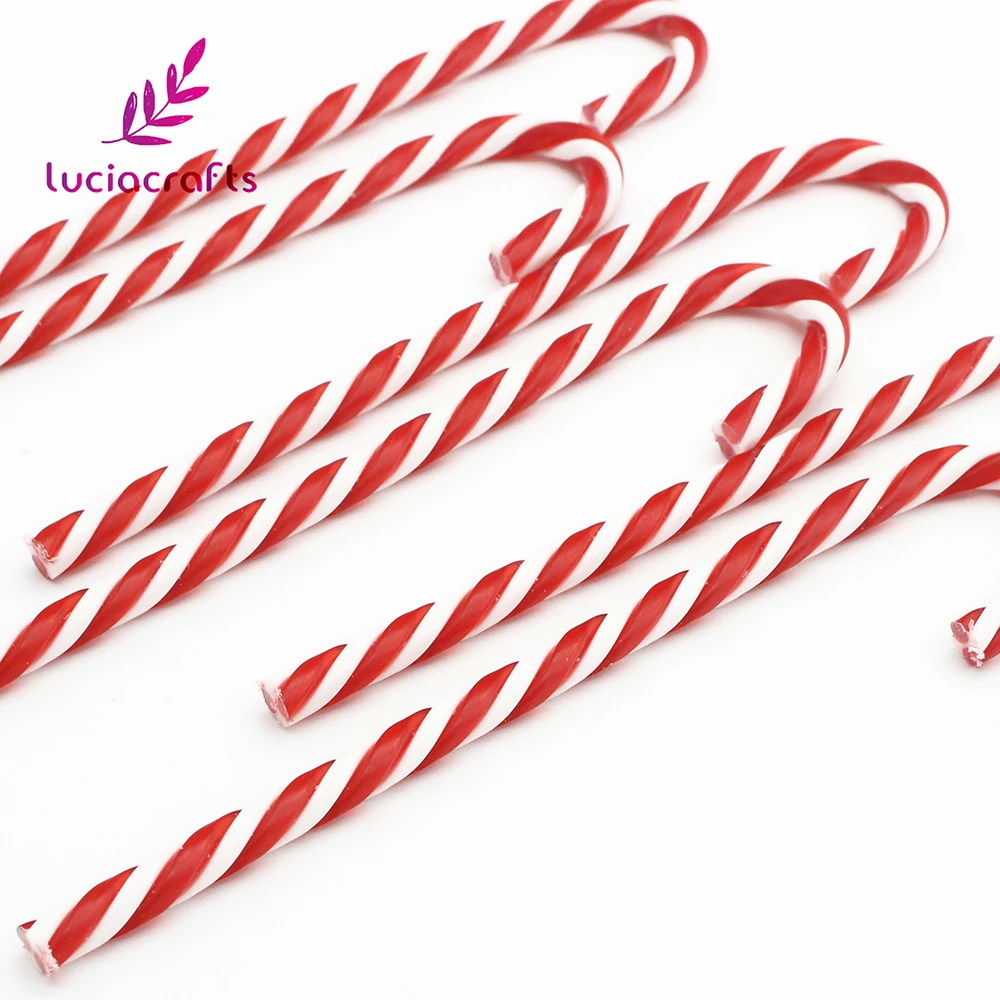 Lucia crafts 6 шт. 15 см Акриловая подвеска "Конфета" костыль орнамент DIY Рождественская елка подвесные украшения аксессуары H0251