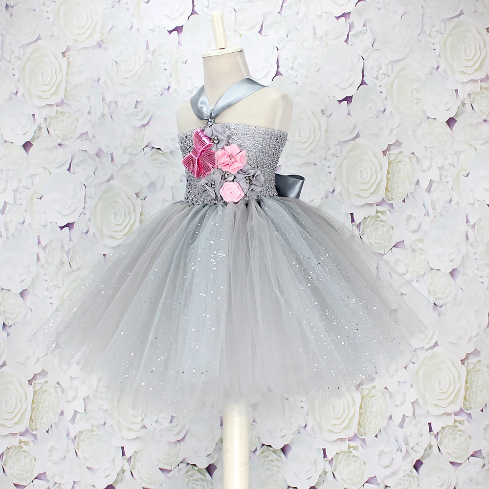 Милое Тюлевое платье ручной работы для маленьких девочек нарядное платье-пачка с