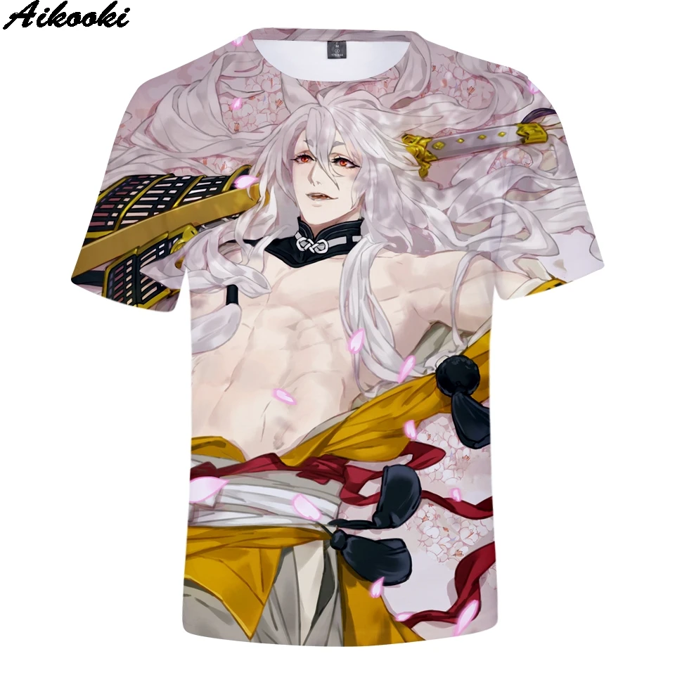 Aikooki/футболка с 3D принтом Touken Ranbu Online дышащая футболка мультипликационным Harajuku