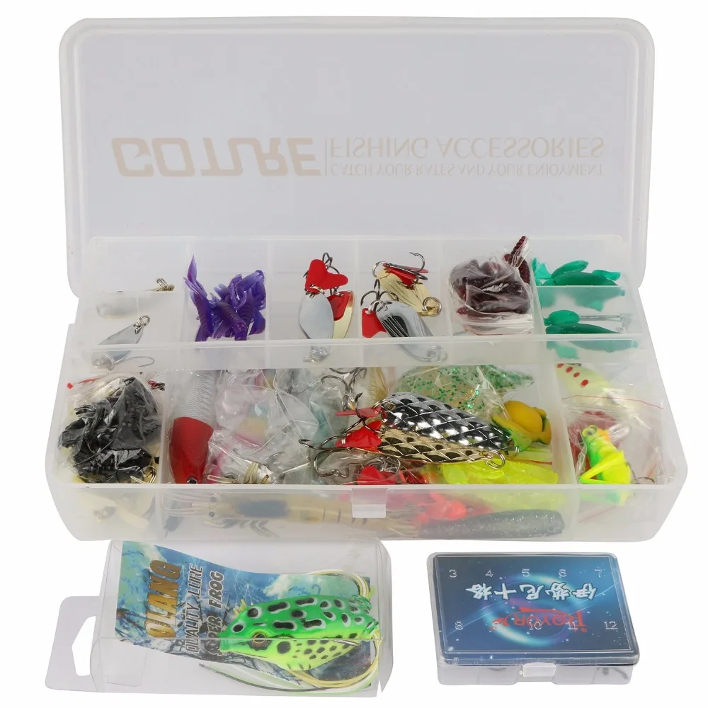 175 шт рыболовные приманки комплект Минноу колебание воблеры Spinner ложка