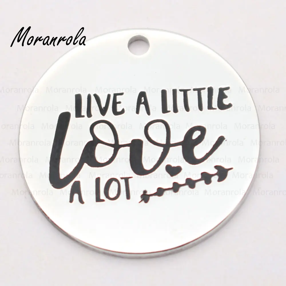 Медное ожерелье с брелком arried надписью Live A Little Love романтическое украшение на