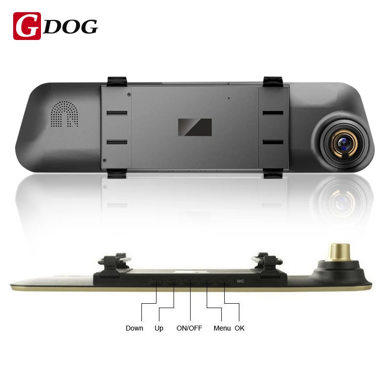 Full HD 1080P Car DVR Mirror Digital Video Recorder Auto Dvrs Dual Cameras Rearview Monitor night vision Rear Camera 720P |