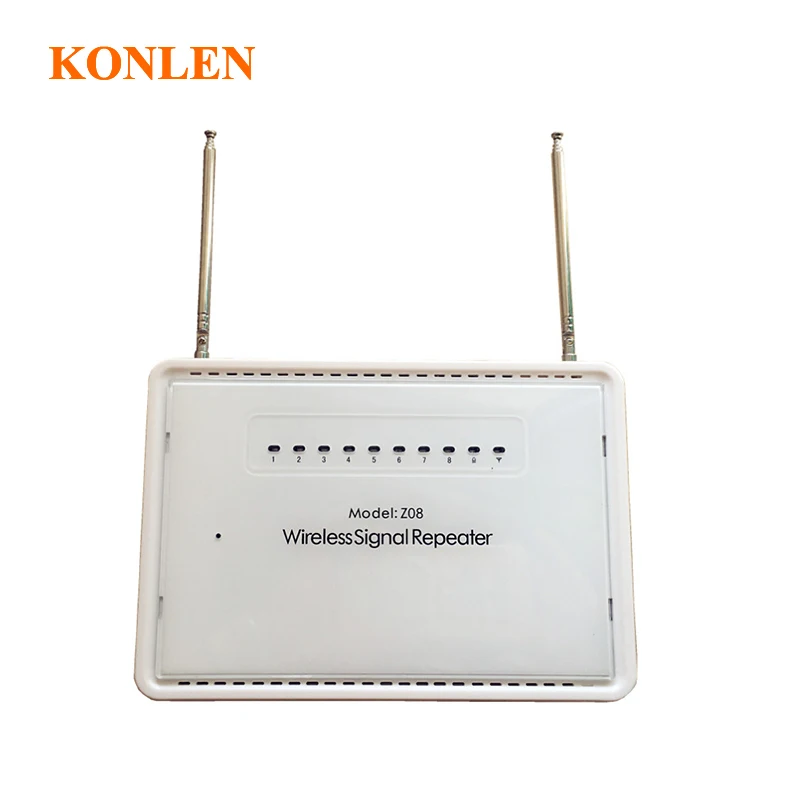 KONLEN RF 433 МГц усилитель сигнала повторитель 800 м беспроводной расширитель усилитель для систем сигнализации 2262 1527 датчики кнопки вызова
