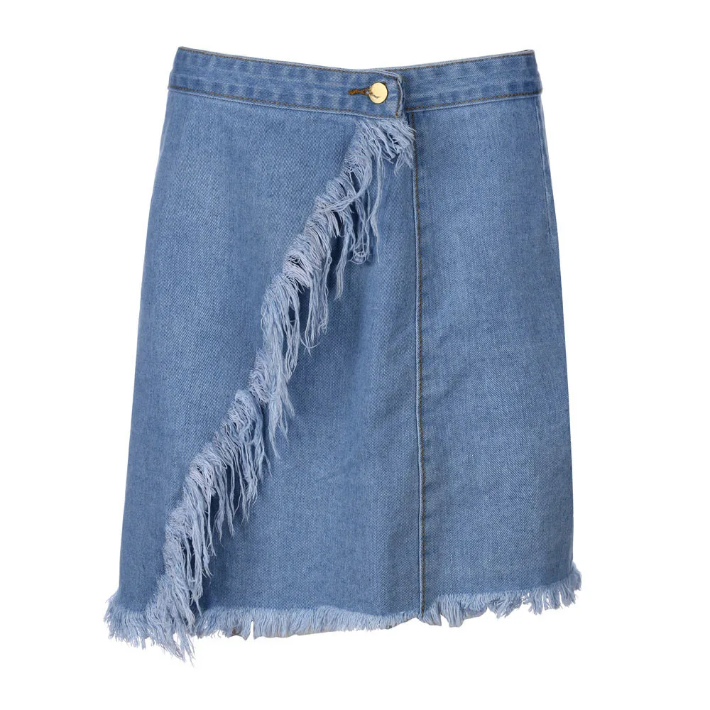 Новые jupe femme летние женские юбки ковбойские мини с высокой талией короткие