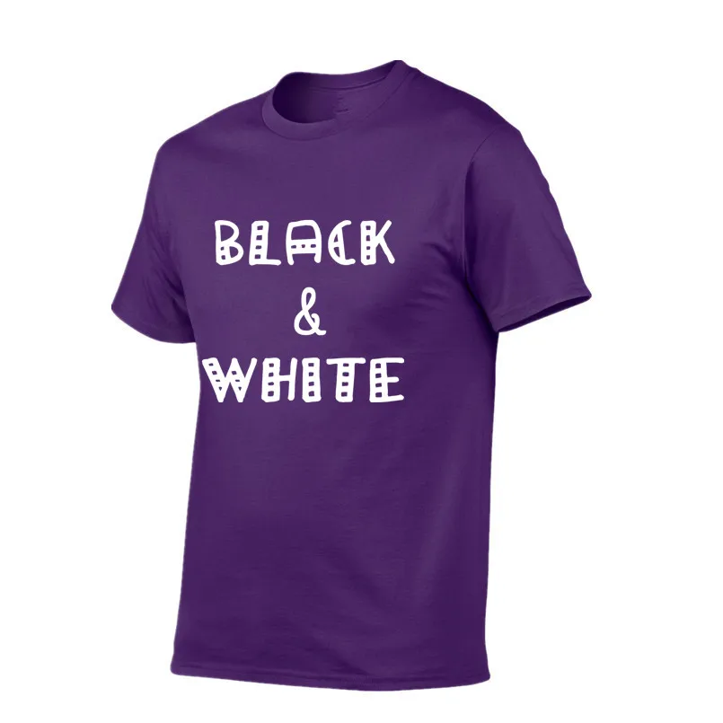 2018 Summer Black&ampwhite Men's T Shirt Casual Short Sleeve Mens Clothing Trend Loose Hip-Hop Top Tees European |