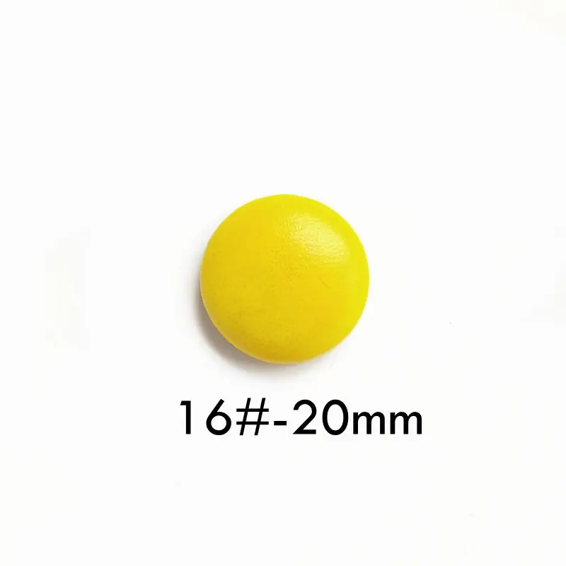 20mm-16 15 мм 20 искусственная кожа круглая ткань Пряжка DIY Кнопка ювелирные изделия материал домашний серьги фасоль аксессуары упаковка из 10 - Цвет: 20mm-16