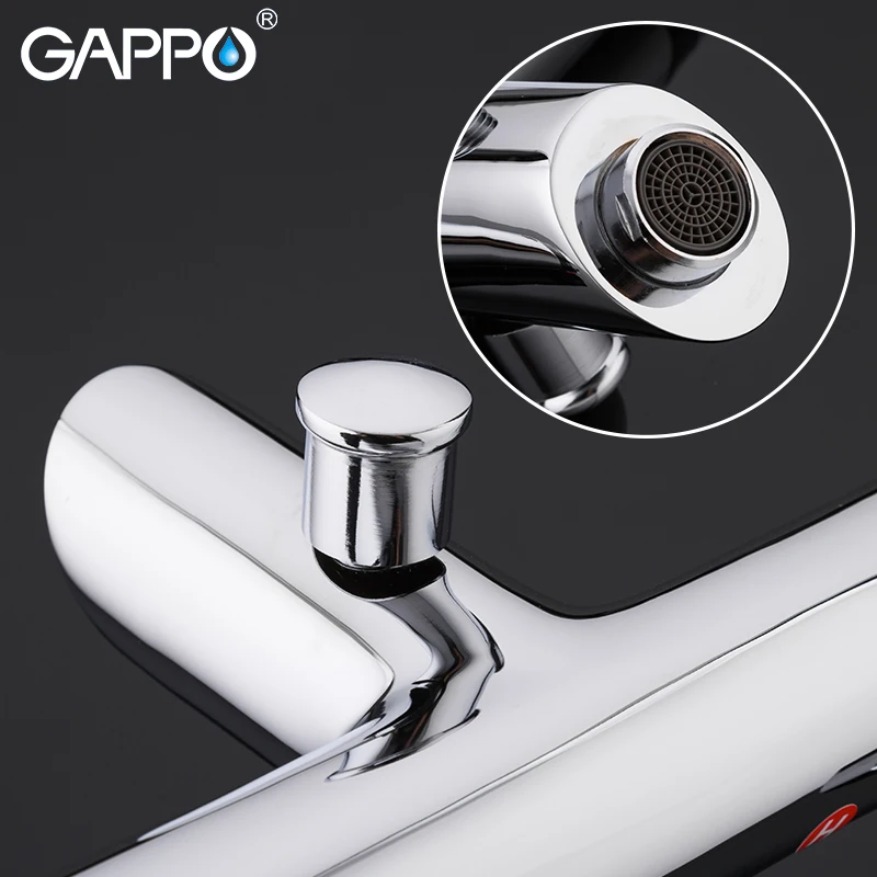 gappo thermostatic shower faucet bathroom mixer tap bath faucets waterfall taps bath bath set bathroom system free global shipping