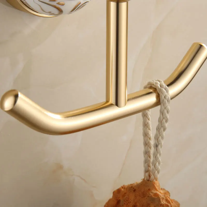 1 шт. золотистые алюминиевые вешалки для одежды|robe hook|bathroom accessorieshook towel |