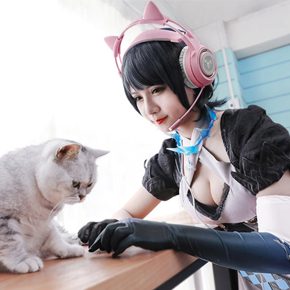 Милый шумоподавление Стерео полный направленный кошачий наушник эргономичный