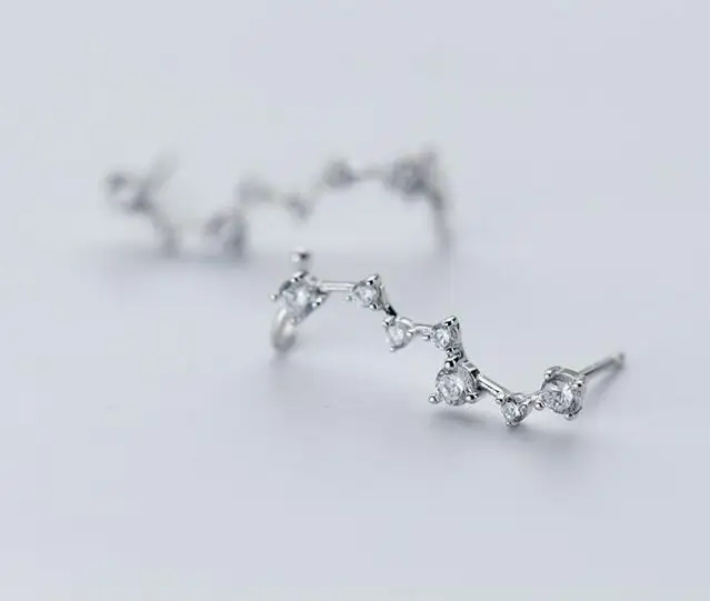 1 пара на 100% реальная. Женские серебряные ювелирные изделия серьги-клипсы с