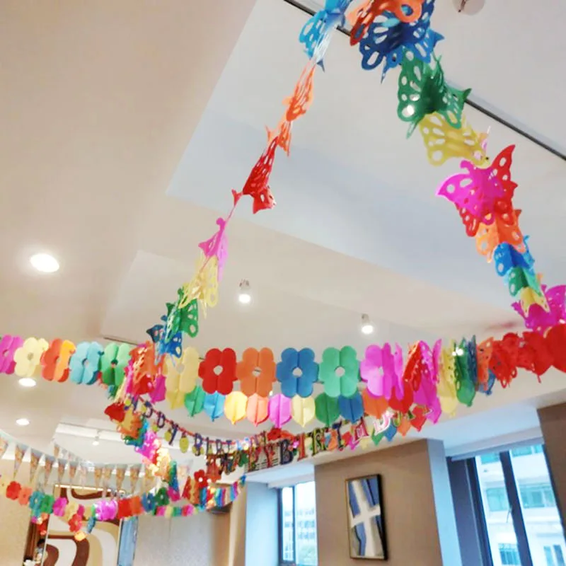 Красочные бумажные фотообои для детского дня рождения подвесные украшения