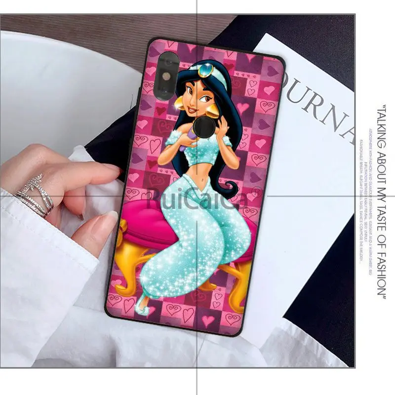 Чехол для телефона Ruicaica Capa Aladdin и Princess Jasmine Black Redmi 5 plus Note Xuiaomi Mi 8 8SE 6 MIX 2 2S | Мобильные